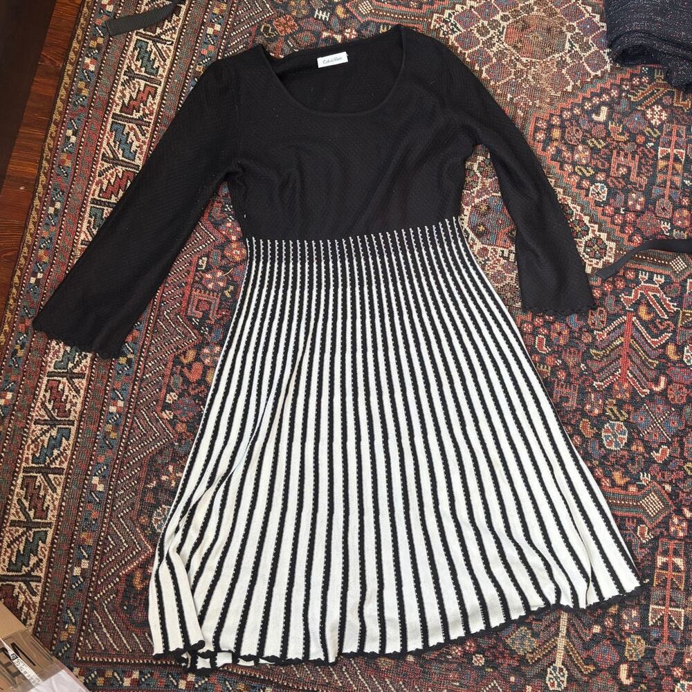 Calvin Klein A-Line Gradient Knit Dress
